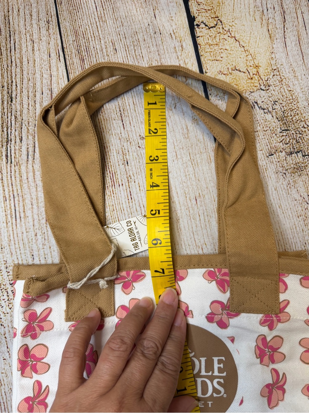 Whole Foods Hawaii Plumeria Flower Tote Mini NWT - Picture 4 of 14